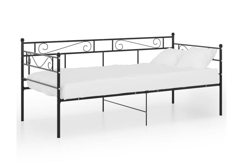 sengestel til sovesofa 90x200 cm metal sort - Sort - Sengeramme & sengestel