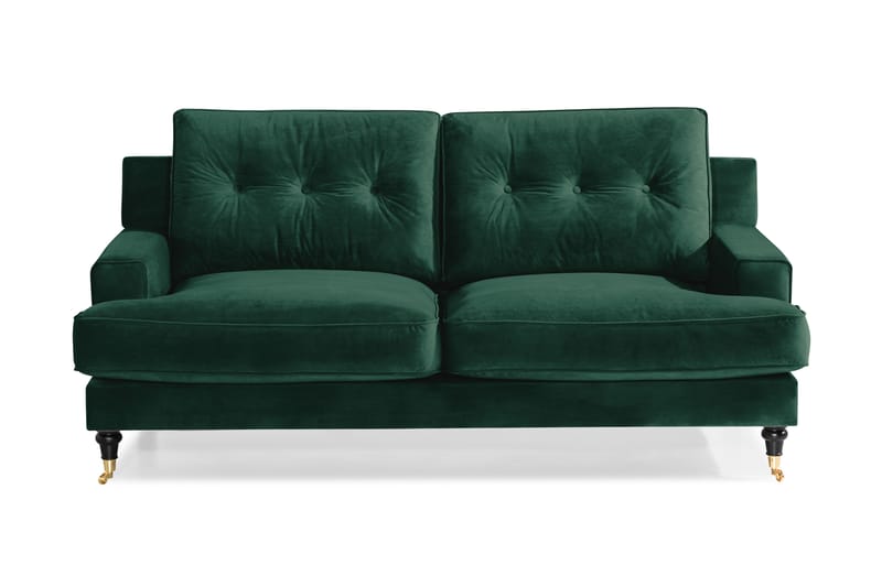 Dalby 2-personers Sofa Velour - Mørkegrøn - Velour sofaer - 2 personers sofa - Howard sofa