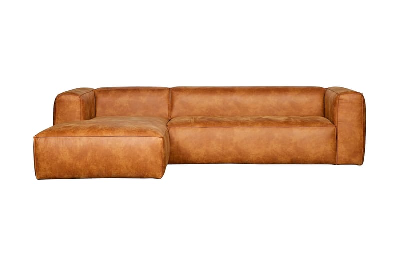 Harlow Divan sofa Venstre Ægte læder - Cognac - Sofa med chaiselong - Lædersofaer