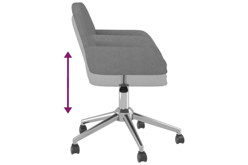 beBasic drejelig kontorstol stof lysegrå - GrÃ¥ - Kontorstole & skrivebordsstole