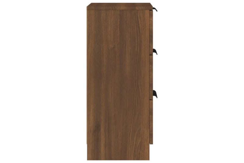 beBasic skænke 2 stk. 30x30x70 cm konstrueret træ brun egetræsfarve - Brun - Skænke & sideboards