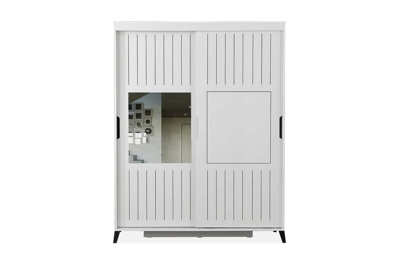 Komfortabel garderobe 140 - Hvid - Garderobeskabe - Garderobeskab & klædeskab