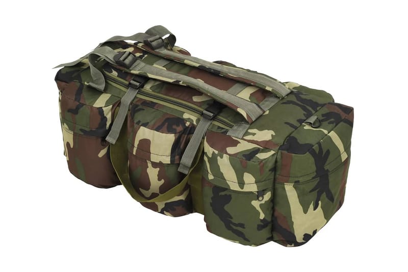 3-I-1 Duffeltaske I Militærstil 120 L Camouflage - Grøn - Rygsæk & taske - Pakke vandre
