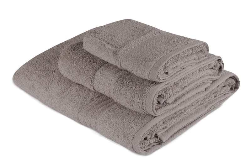 Hobby Håndklæde Sæt med 3 - Grå - Håndklæder