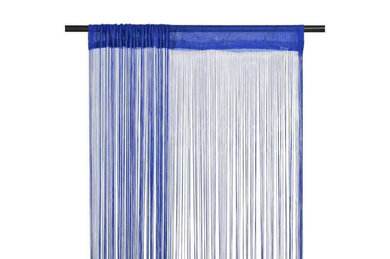 trådgardiner 2 stk. 100 x 250 cm blå - Blå - Mørkelægningsgardin