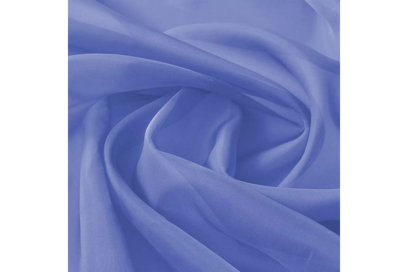 voile-stof 1,45x20 m kongeblå - Blå - Gardiner