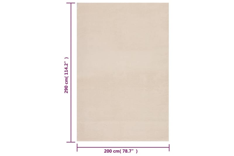 beBasic shaggy gulvtæppe 200x290 cm skridsikkert og vaskbart beige - Beige - Wiltontæpper - Mønstrede tæpper