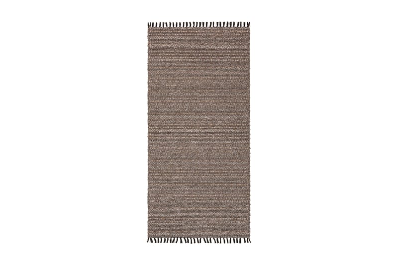 Cotton Tova Bomuldstæppe 70x200 cm Mørkebrun - Horredsmattan - Bomuldstæpper