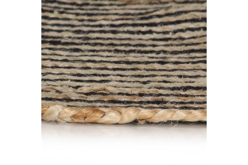 håndlavet jutetæppe med spiraldesign sort 90 cm - Sort - Sisaltæpper - Jutemåtter & hampemåtter