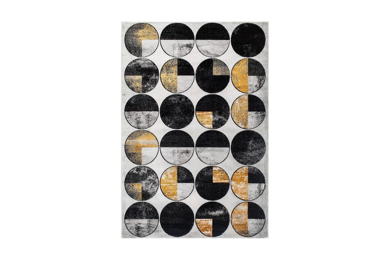 Art Circle Wiltontæppe 200x290 cm - Sort/Guld - Wiltontæpper - Mønstrede tæpper