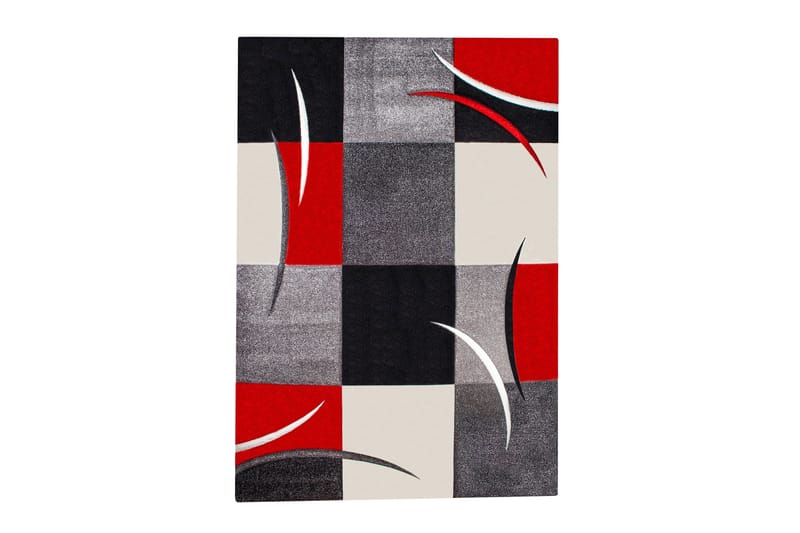 London Frisé Tæppe 240x340 - Rød - Wiltontæpper - Små tæpper - Mønstrede tæpper