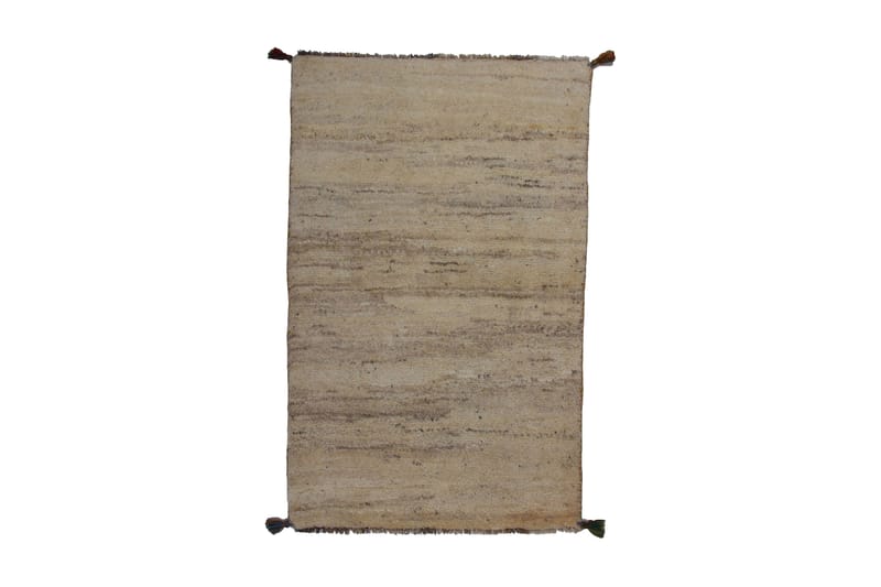 Håndknyttet Gabbeh Shiraz Uld Beige / Grå 73x117cm - Håndvævede tæpper - Orientalske tæpper - Persisk tæppe