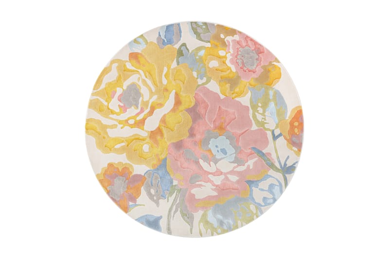 Floracion Flower Tæppe 160 cm Rund - Flerfarvet - Wiltontæpper - Mønstrede tæpper - Store tæpper