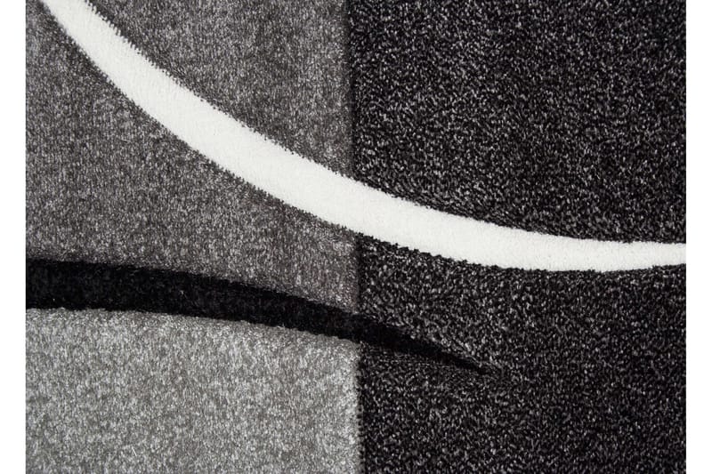 London Frisé Tæppe 80x350 - Sort - Wiltontæpper - Mønstrede tæpper - Store tæpper