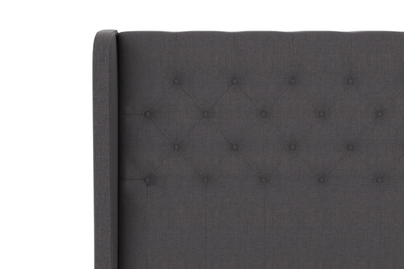 Select sengegavl 120 cm med sider - mørkegrå - Sengegavle
