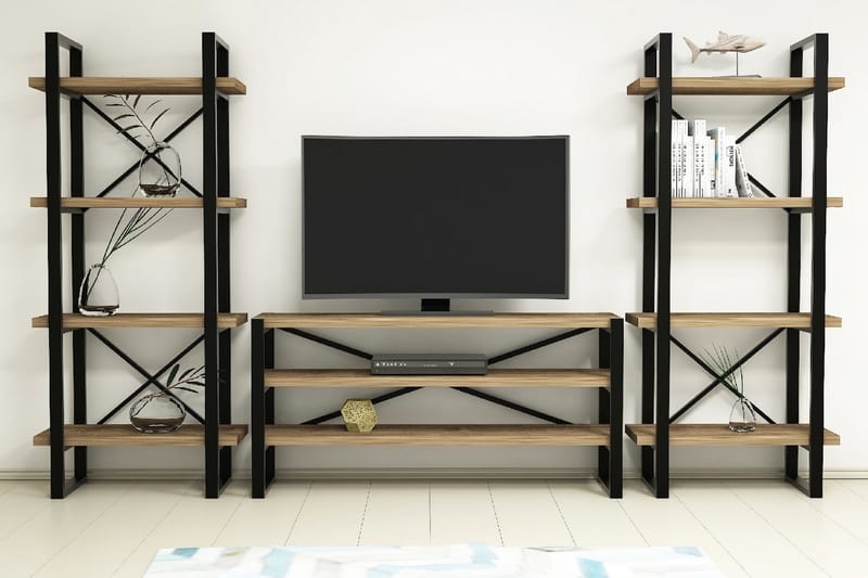 Puqa Design Medieopbevaring - Træ - Tv-møbelsæt