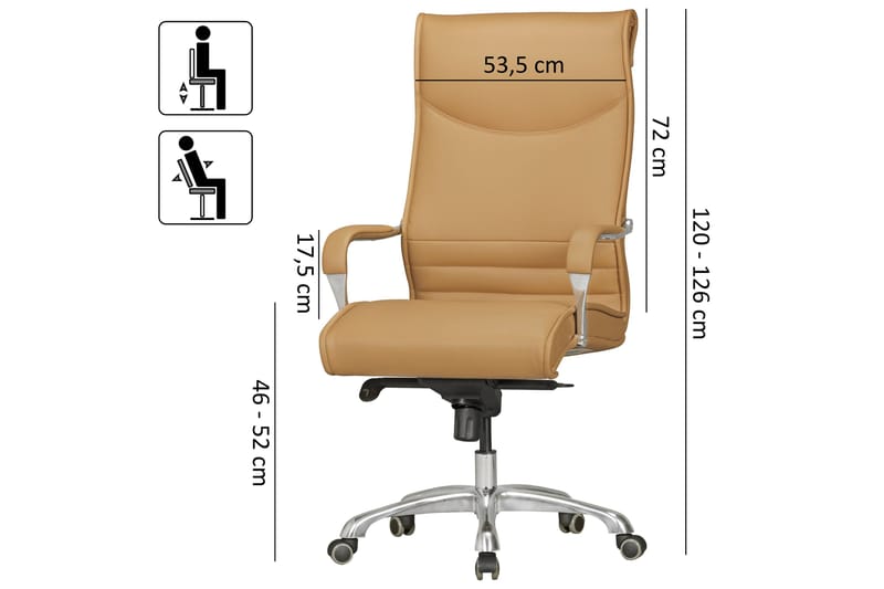 Smolyar kontorstol - Caramel - Kontorstole & skrivebordsstole
