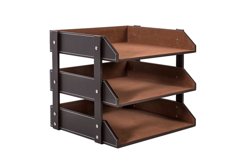 Brevbakke 3x WALTER 28x35xH27cm mørkebrun PU - Opbevaring - Opbevaring til småting