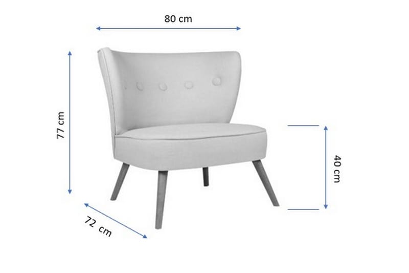 Clivocast Lænestol med Armlæn - Blå - Lænestole