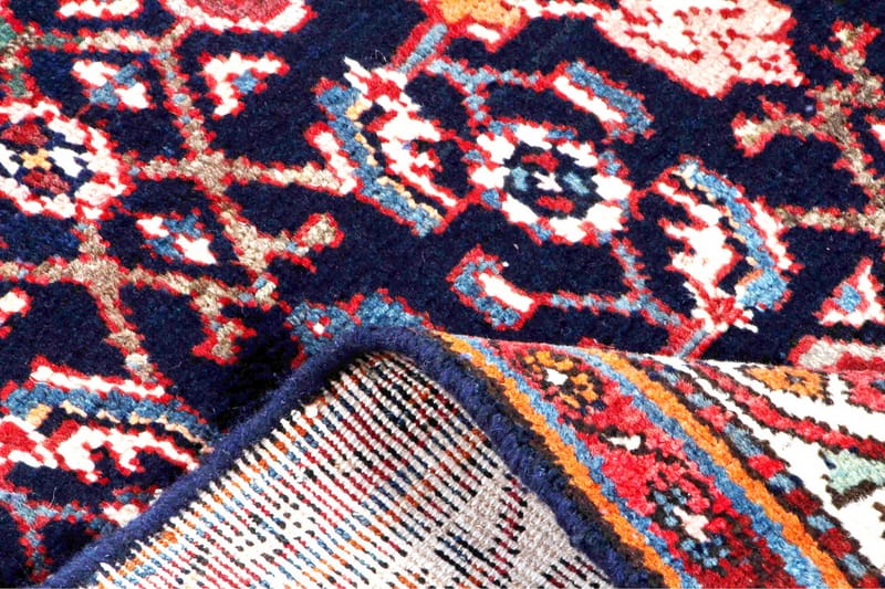 Håndknyttet persisk tæppe 106x305 cm - Mørkeblå / beige - Orientalske tæpper - Persisk tæppe