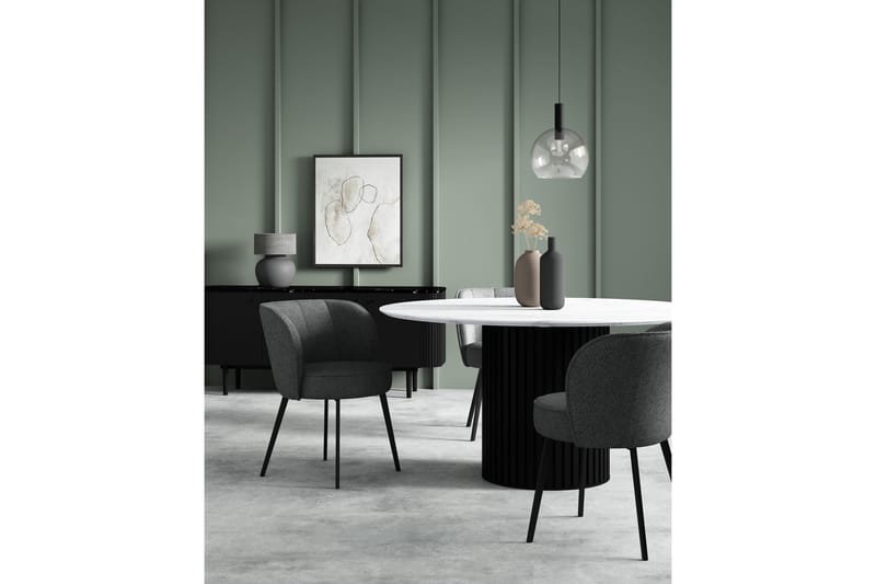 Merladona Spisebordsstol - Bouclé/Antracit - Spisebordsstole & køkkenstole