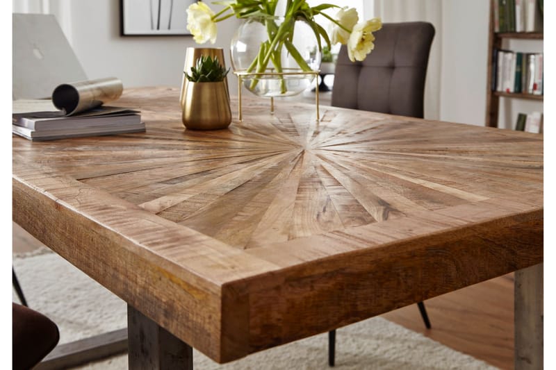Gulshan Spisebord 200 cm - Brun / sølv - Spisebord og køkkenbord