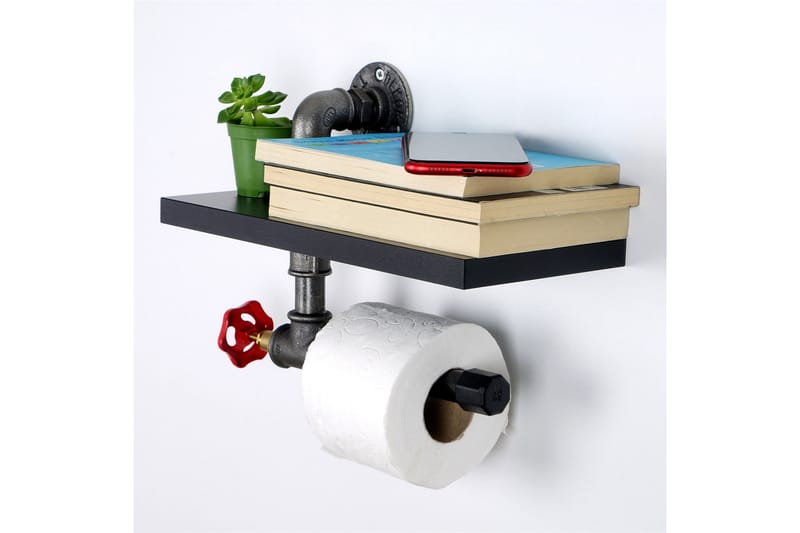 Chandina Toiletpapirholder 30x14 cm - Sort - Badeværelsestilbehør - Toiletrulleholder