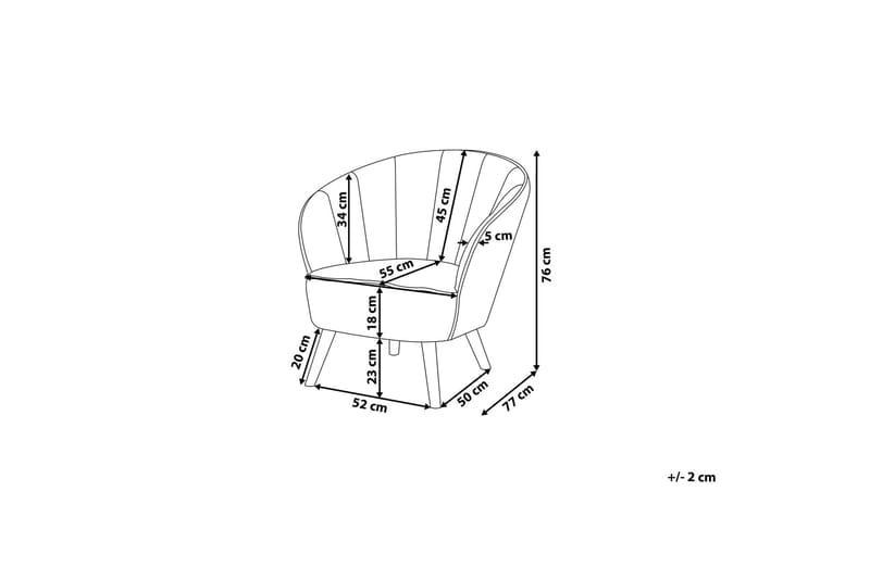 Dala lænestol - Grå - Lænestol uden armlæn