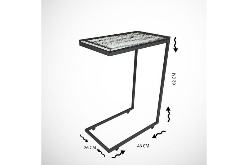 Maddeson Sidebord 46 cm - Beige/Sort - Lampebord - Bakkebord & små borde