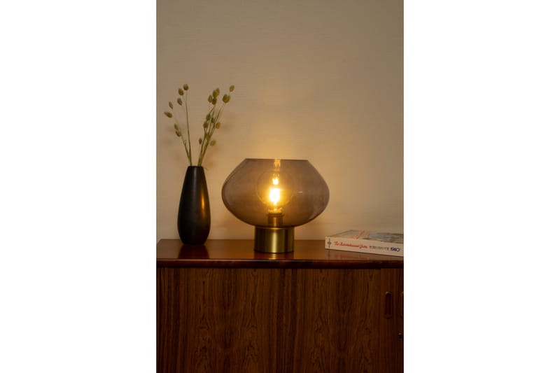 Bell Bordlampe Stor Messing/Røgfarvet - Aneta - Vindueslampe på fod - Soveværelse lampe - Stuelampe - Sengelampe bord - Vindueslampe - Bordlampe