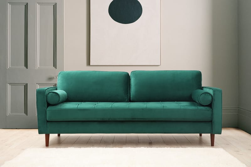 Mirrilnesh Sofa 3-Pers. - Grøn - 3 personers sofa