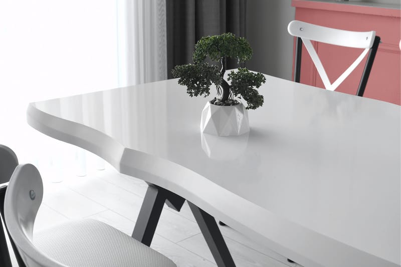 Davirustrel Spisebord 140 cm - Hvid - Spisebord og køkkenbord