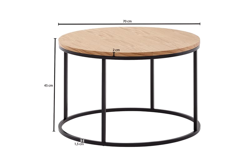 Wilhem Sofabord 70 cm Rund - Natur - Møbler - Borde - Sofabord