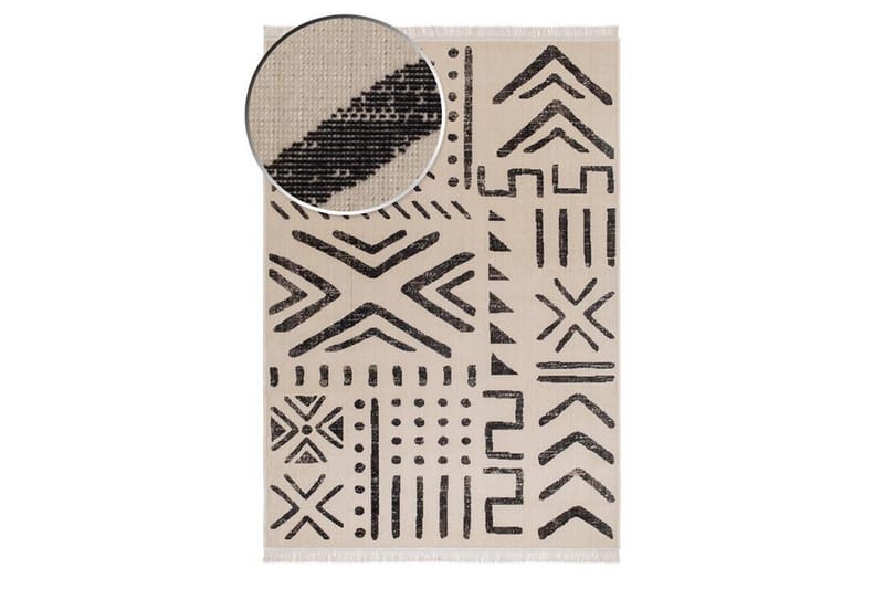 Tulum Inka Wiltontæppe 200x290 cm - Cremehvid - Wiltontæpper - Mønstrede tæpper