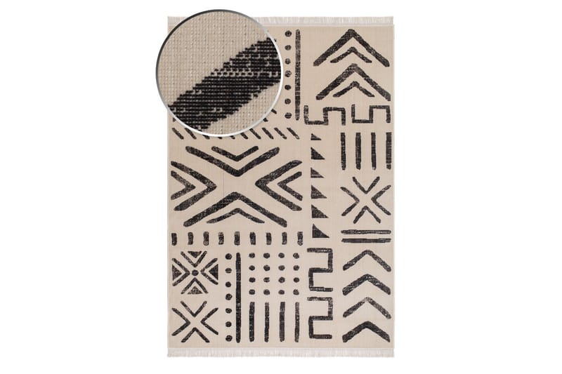 Tulum Inka Wiltontæppe 160x230 cm - Cremehvid - Wiltontæpper - Mønstrede tæpper