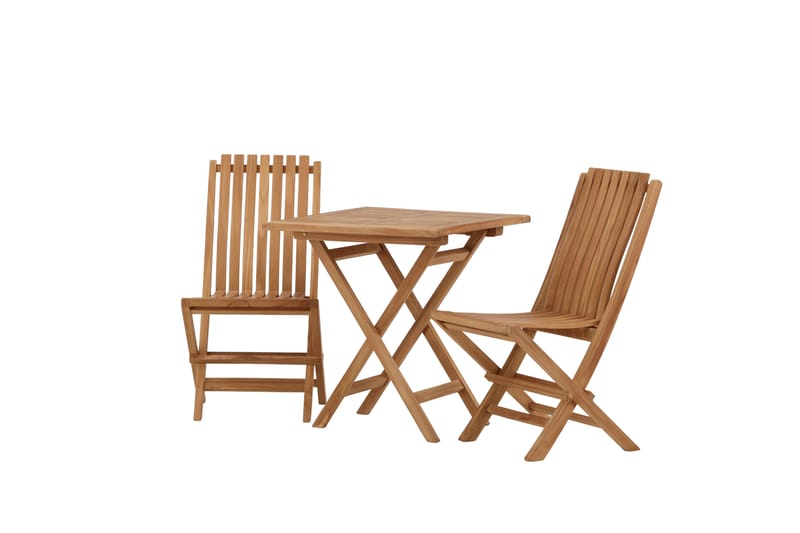 Kenya Cafesæt 70x70 cm + 2 Ghana Foldbar stol Stol - Venture Home - Altansæt - Cafesæt