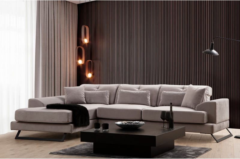 Jaraad Chaiselongsofa 3-personers - Grå - Møbler - Sofaer - Sofa med chaiselong