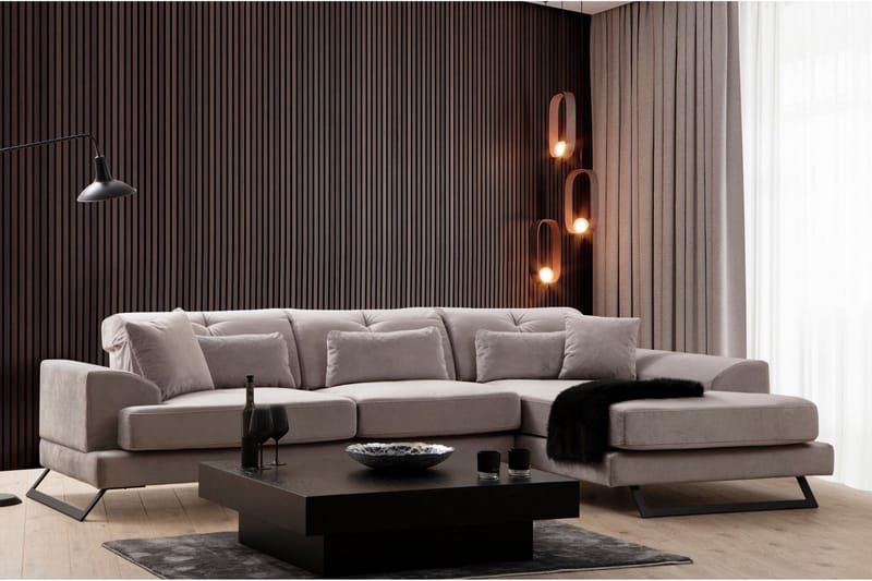 Jaraad Chaiselongsofa 3-personers - Grå - Møbler - Sofaer - Sofa med chaiselong