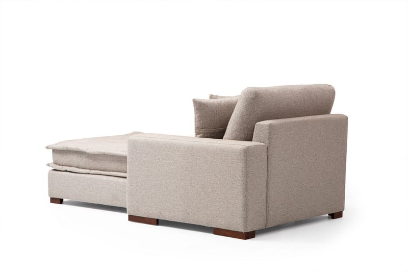 Gladfield Chaiselongsofa 3-personers - Beige - Møbler - Sofaer - Lædersofaer