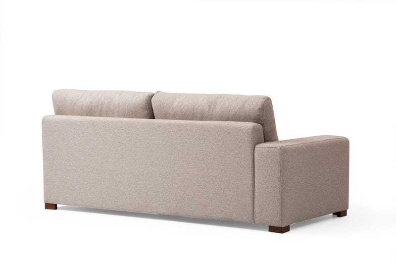Gladfield Chaiselongsofa 3-personers - Beige - Møbler - Sofaer - Lædersofaer