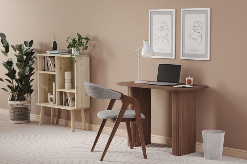 Kopparbo Skrivebord - Mørkebrunt valnøddetræ - Møbler - Borde - Kontorbord - Skrivebord