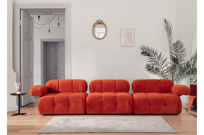 Reverto Modulsofa 3-personers - Rød - Møbler - Sofaer - Modulsofaer - Komplet modulsofa
