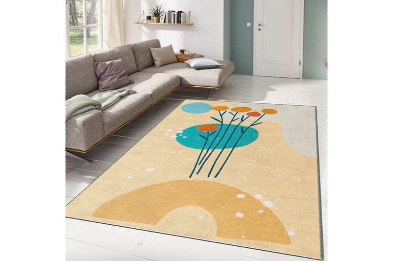 Noore Wilton-tæppe 80x140 cm Rektangulært - Flerfarvet - Tekstiler - Tæpper - Moderne tæppe - Wiltontæpper