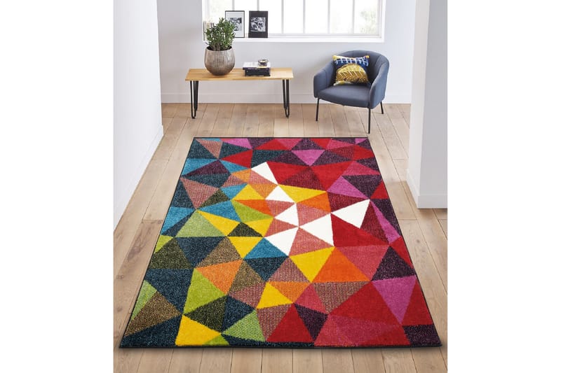 Parathvi Wilton-tæppe 200x290 cm Rektangulær - Flerfarvet - Tekstiler - Tæpper - Moderne tæppe - Wiltontæpper