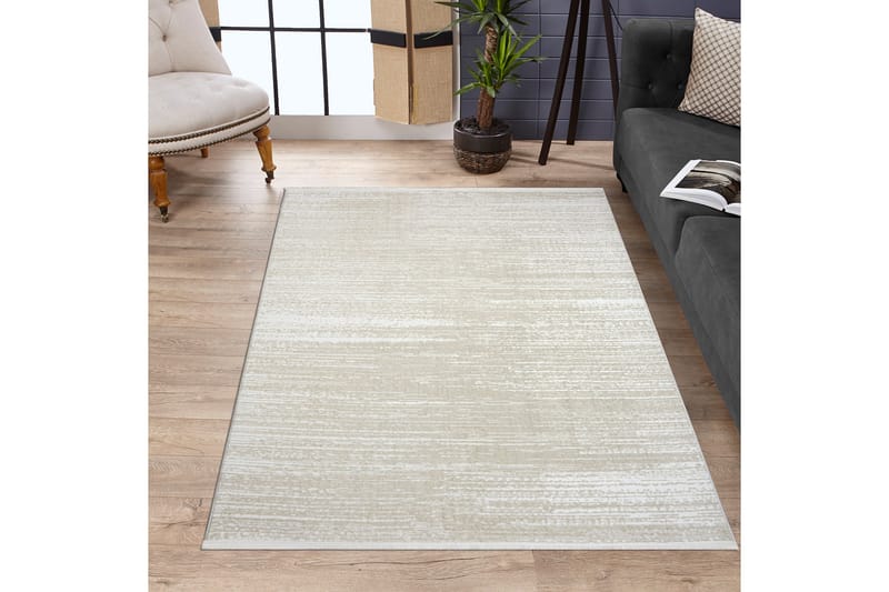 Ombeer Wilton-tæppe 120x170 cm Rektangulær - Hvid/Beige - Tekstiler - Tæpper - Moderne tæppe - Wiltontæpper