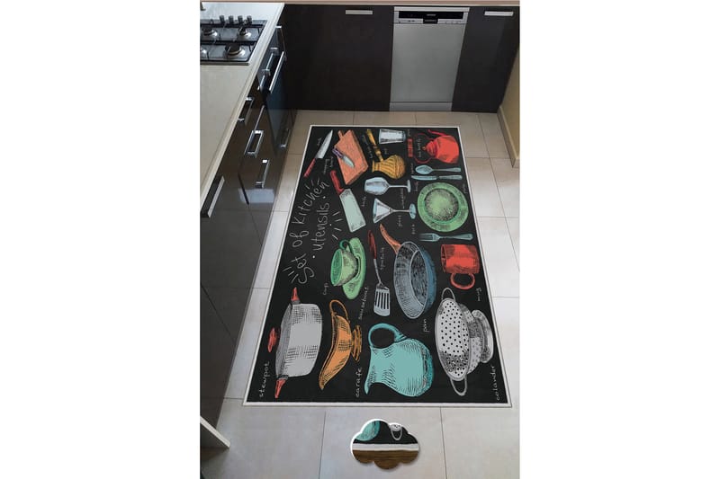 Nobusada Wilton-tæppe 60x100 cm Rektangulær - Flerfarvet - Tekstiler - Tæpper - Moderne tæppe - Wiltontæpper
