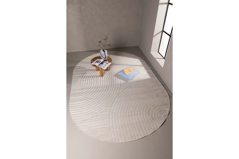 Vince Wilton tæppe 240x340 cm Oval - Hvid - Tekstiler - Tæpper - Moderne tæppe - Wiltontæpper