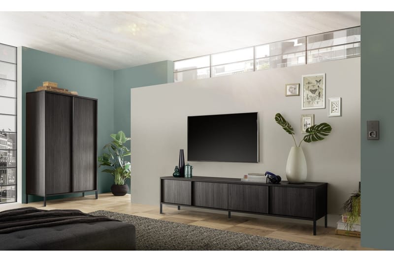 Parona Skænk 206x40 cm - Sort - Opbevaring - Opbevaringsmøbler - Skænke & sideboards