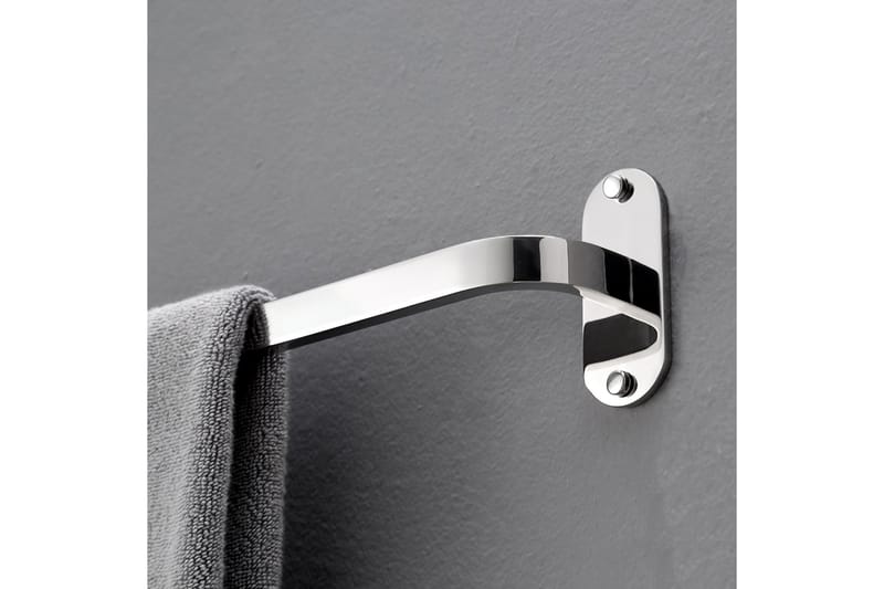 Enkelt håndklædeholder 22x22 cm Sølv - Lyfco - Hus & renovering - Køkken & bad - Badeværelse - Badeværelsestilbehør