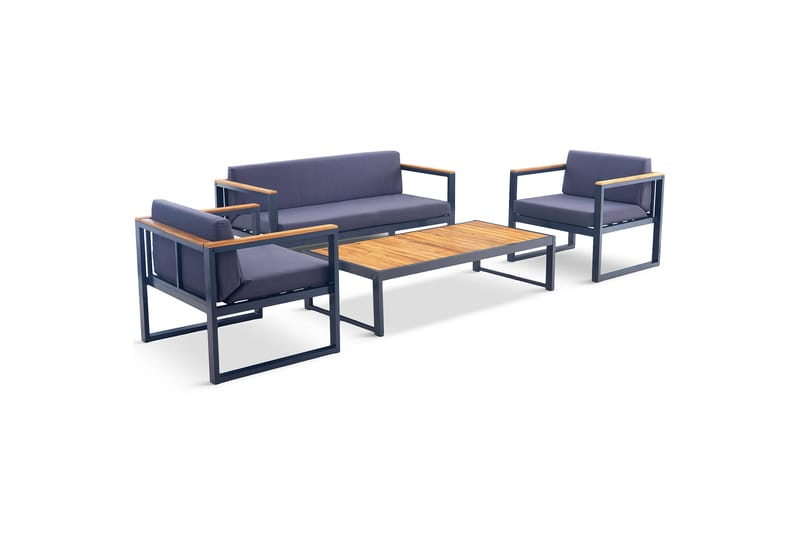 Dalarö Loungesæt 4-sæder Blå - Lyfco - Have - Udendørs miljø - Altan & terrasse - Altanmøbler